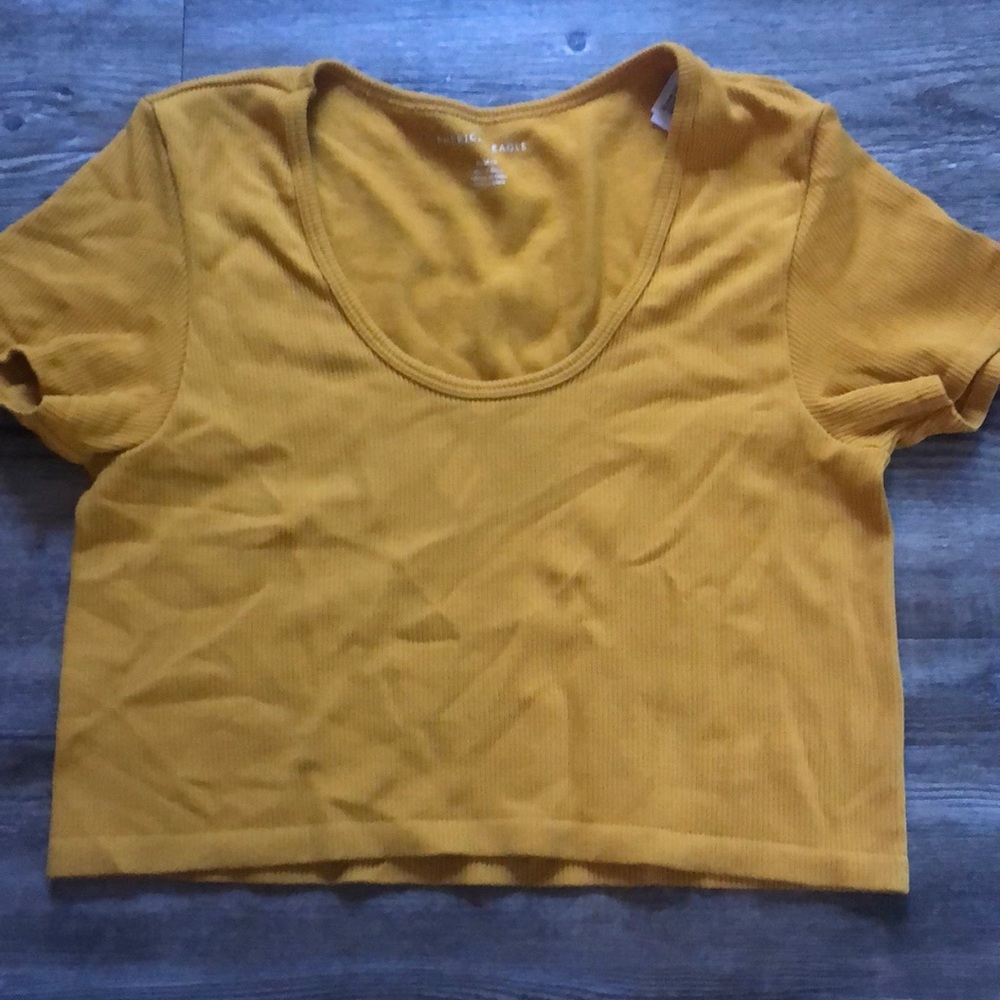 Mustard yellow crop top